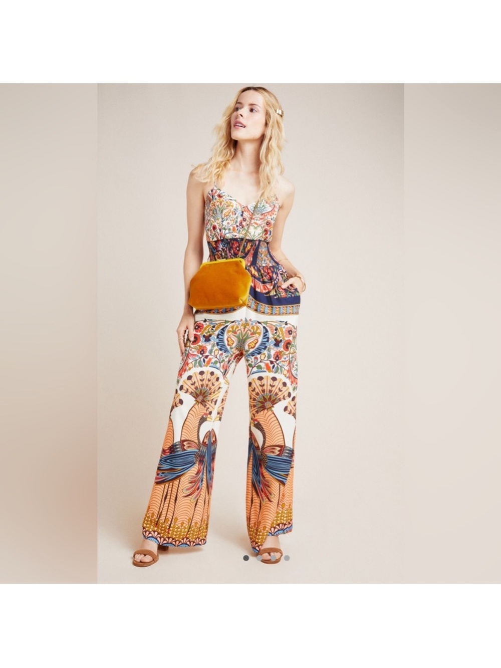 NWT Farm Rio Anthropologie Zadar Jumpsuit Medium Petite